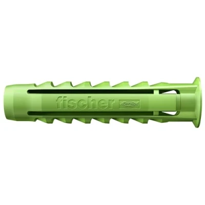 Abbildung von fischer Spreizdübel SX GREEN 6 x 30, Schachtel mit 90 nachhaltigen Dübeln, Allzweckdübel aus nachwachsenden Rohstoffen, optimaler Halt in Beton, Hochlochziegel, Porenbeton, Vollziegel uvm.
