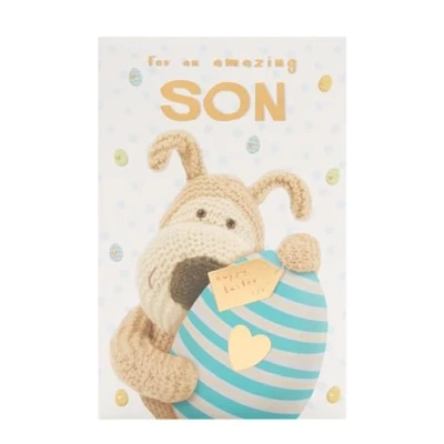 Abbildung von Boofle Osterkarte für Sohn, niedliches Design