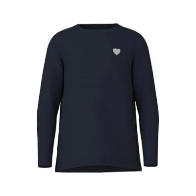 Abbildung von Name it MIT Glitzer Langarmshirt für Kinder, Größe: 116, Dark sapphire