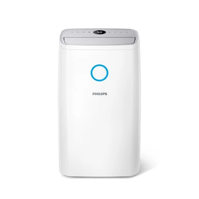 Abbildung von Philips Luftentfeuchter &quot;DE3306/11 3000 Series, mit Wäschetrockner Modus&quot;, für 150 m3 Räume, Entfeuchtung 34,3 l/Tag, Tank 4 l, 360 Grad Mobilität u. Aromatherapie Zusatzoption