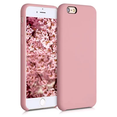Abbildung von kwmobile Hülle kompatibel mit Apple iPhone 6 / 6S Silikon Handy Case Handyhülle weiche Oberfläche kabelloses Laden Winter Rose