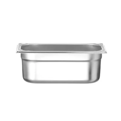Abbildung von HENDI Gastronormbehälter, Temperaturbeständig von 40 bis 300C, Heissluftöfen Kühl und Tiefkühlschränken Chafing Dishes Bain Marie, Stapelbar, 2.8L, GN 1/4, 265x162x(H)100mm, Edelstahl