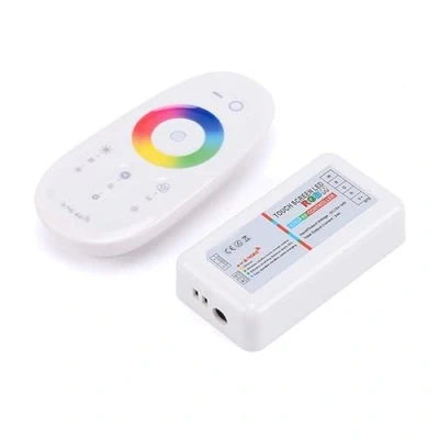 Abbildung von JOYLIT RGBW LED Streifen Controller mit RF Fernbedienung, 2.4G Wireless Dimmen Kontroller 5V 12V 24V Max 16A Multfunction for COB SMD RGB, RGB + Weiss Strip