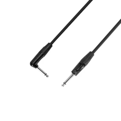 Abbildung von Adam Hall 4 Star Series Rean Instrumentenkabel, 6.3mm Mono Klinke auf rechtwinklige Klinke, 3m