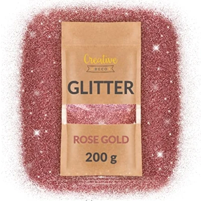 Abbildung von Creative Deco Bastelnaturmaterial 200g Holographischer Glitzerpulver für Wandfarbe