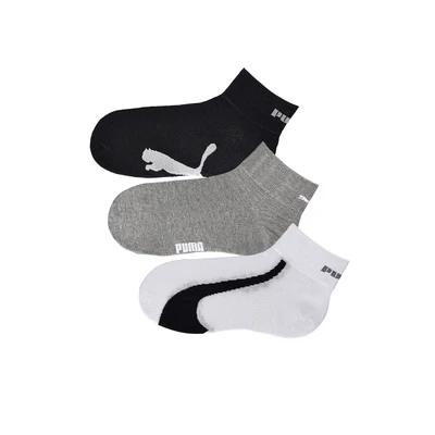 Abbildung von Puma 3P Lifestyle Quarter Socks Schwarz/Grau Gr 39/42