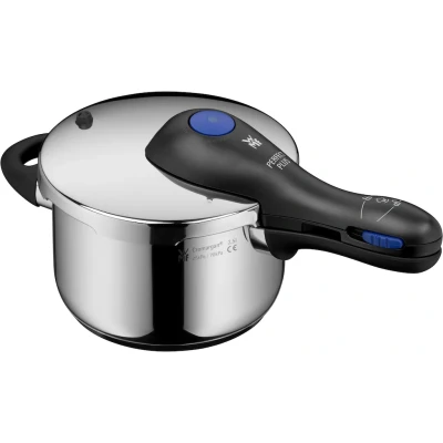 Abbildung von WMF Perfect Plus One Pot Schnellkochtopf Induktion 2,5l, Dampfkochtopf mit Flammschutz, großes Kochsignal, 2 Kochstufen, abnehmbarer Deckelgriff, Einhand Kochstufenregler, Cromargan Edelstahl poliert