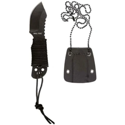 Abbildung von Mil Tec Unisex Erwachsene Paracord Neck Knife, Schwarz, 9 cm