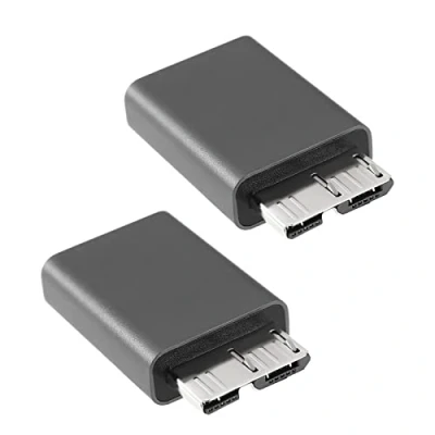 Abbildung von Be In Your Mind 2 Stück USB C auf Micro B Adapter, Typ Buchse 3.0 Stecker für Digitalkamera Laptop PC Festplatte 5 Gbps 1 Datenübertragung Aufladen