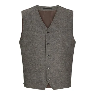 Abbildung von Jack &amp; Jones Premium Jprwinter Twill Waistcoat Weste, Herren, Größe: 46, Dark brown