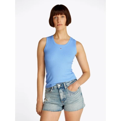 Abbildung von Tommy Jeans Tanktop &quot;TJW ESSENTIAL RIB TANK EXT&quot;, mit Logostickerei