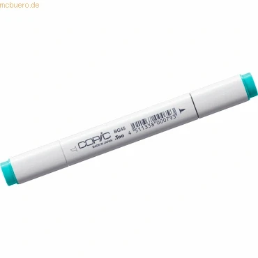 Abbildung von COPIC Classic Marker Typ BG 45, Nile Blue, professioneller Layoutmarker, mit einer breiten und feinen Spitze