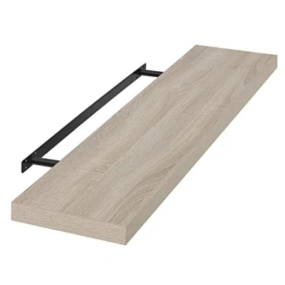 Abbildung von EUGAD Wandregal Wandboard Buchregal Hängeregal DVD CD Regal Holz Board 100cm Sonoma Eiche 0041QJ