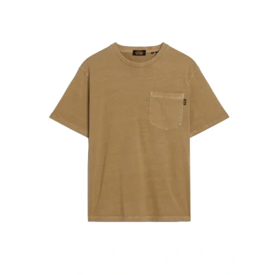 Abbildung von Superdry Contrast Stitch Pocket Washed Cappuccino Tshirt basic, Herren, Größe: Small, Khaki