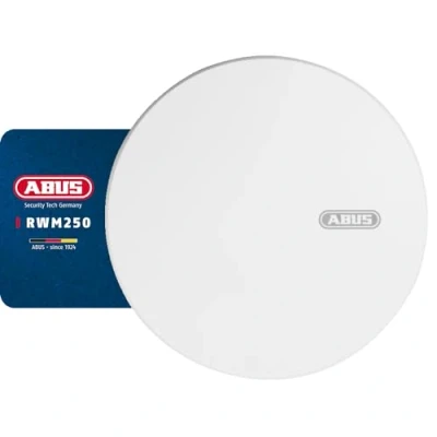 Abbildung von ABUS Rauchmelder RWM250 mit 12 Jahres Batterie &amp; Hitzewarnfunktion für Küchen, Wohnräume und Wohnwagen Q Label DIN EN14604 zertifiziert Weiß
