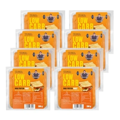 Abbildung von STEINER&#039;s low carb high protein Toast nur 0,9g Net Carbs 22g Eiweiß (8x280g)
