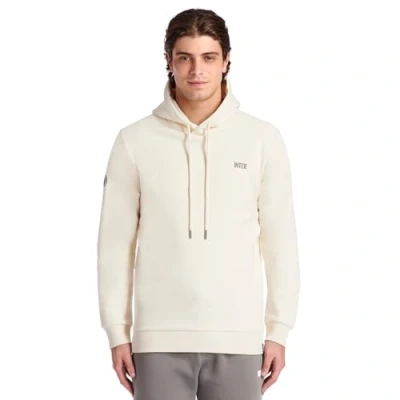 Abbildung von Inter Unisex Felpa Everyday Sweatshirt mit Kapuze, Erwachsene, offizielles Produkt, Kollektion Back to Stadium, 100% Baumwolle, geeignet für alle schwarz blauen Fans, Weiß, M
