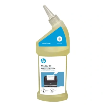 Abbildung von HP Aktenvernichter Öl, 400 ml Flasche, auf pflanzenbasis zur Pflege für Ihren Shredder, 9132