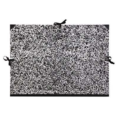 Abbildung von Clairefontaine 32802C Zeichenmappe Annonay, mit Bändern, ohne Innenklappen, Rücken 30 mm, 50x70cm Innenmaße: 50 x 70 cm, Außenmaße: 52 72 cm weiss marmoriert 1 Stück