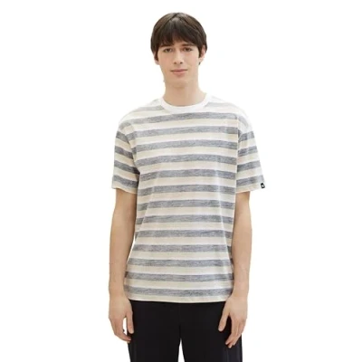Abbildung von TOM TAILOR Denim Rundhalsshirt, im Streifenlook