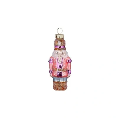 Abbildung von MAGIC by Inge Christbaumschmuck, Christbaumschmuck Nussknacker Glas 8cm Rosa Lila Braun