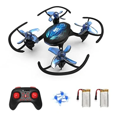 Abbildung von Tiny Hawk Mini Drohne für Kinder, RC Quadrocopter Drone mit Höhenhaltung, Start/Landung Einem Knopfdruck, Kopflos Modus, 3D Flip und 2 Akkus, Spielzeug Helikopter Kinder Anfänger