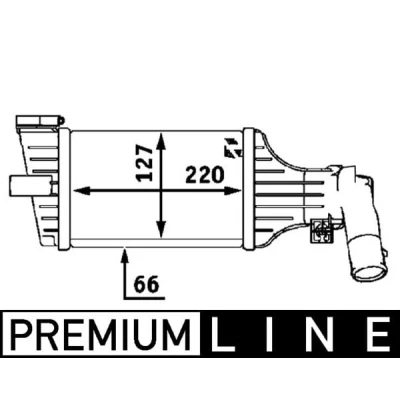 Abbildung von MAHLE ORIGINAL CI 55 000P Ladeluftkühler OPEL: Astra G Caravan, CC