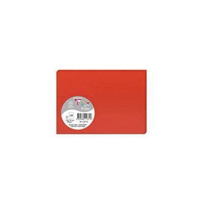 Abbildung von Clairefontaine 11371C Packung mit 25 Karten Pollen in Format C6, 110 x 155mm, 210g, Korallenrot