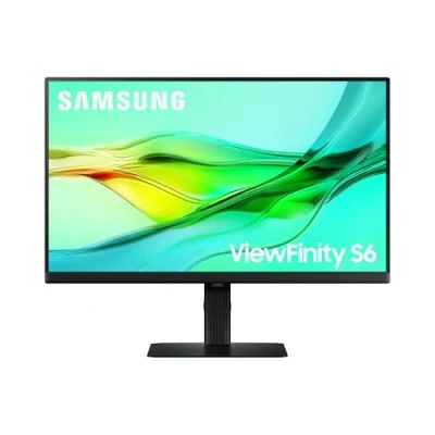 Abbildung von Samsung ViewFinity S60UD Monitor 27 Zoll, QHD/WQHD, 2.560 x 1.440, 100 Hz, HDR10, Eye Saver Mode, USB C (90 W), Daisy Chain, Integrierter KVM Switch, LS27D600UAUXEN