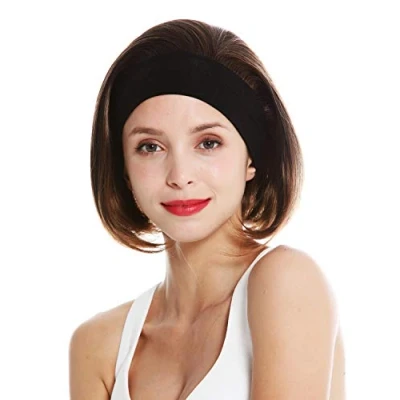 Abbildung von WIG ME UP GFW948 H 2T30 Perücke Damen Damenperücke Stirnband kurz glatt 80er Retro Look Kastanie Braun Mix