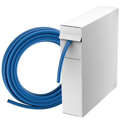 Abbildung von Gocableties Hochwertige Schrumpfschlauch Blau 3,2 mm x 11 m Schrumpfverhältnis 2:1 wasserdichter schrumpfschläuche zur Kabelisolierung, Markierung, Kabelbündelung und für Reparaturen