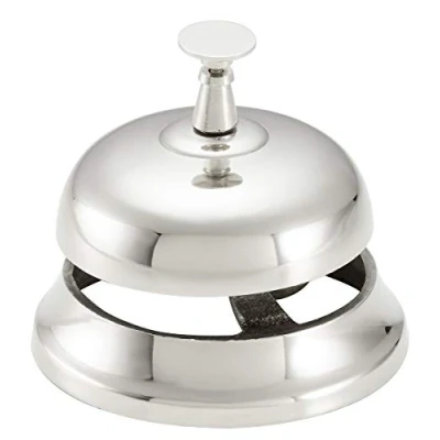 Abbildung von Tischklingel Aluminium Silber Poliert 9x8 cm Rezeptionsklingel