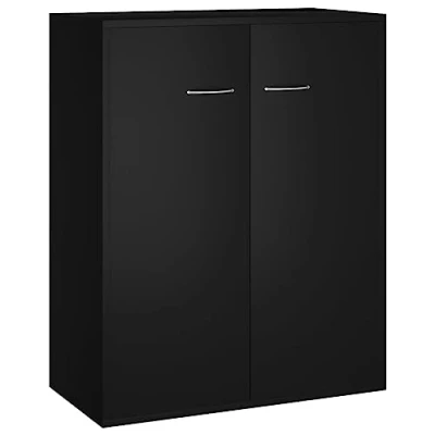 Abbildung von vidaXL Sideboard Schwarz 60x30x75 cm Holzwerkstoff (1 St)