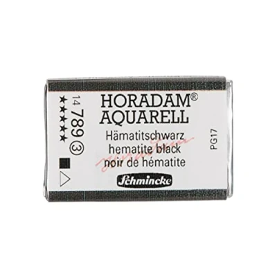 Abbildung von Schmincke HORADAM® AQUARELL feinste Künstler Aquarellfarben, 789 Hämatitschwarz, 14 043, 1/1 Näpfchen