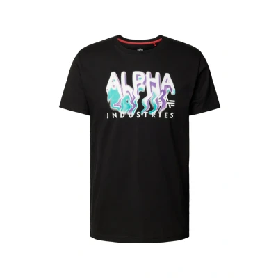 Abbildung von Alpha Industries Tshirt print, Herren, Größe: Small, Black