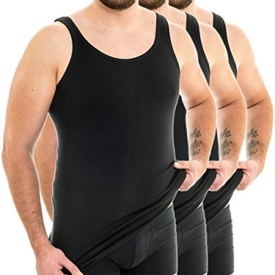 Abbildung von HERMKO Unterhemd 3007 3er Pack extralanges Herren (10 cm) 100% Bio Baumwolle
