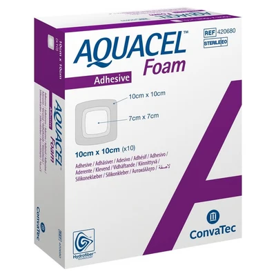 Abbildung von Aquacel Foam Adhäsiv 10x10 cm Verband 10 St