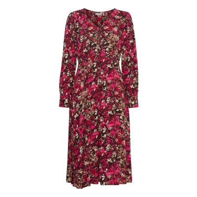 Abbildung von Fransa Frkiki DR 2 Freizeitkleid, Damen, Größe: Large, Very berry aop ma b