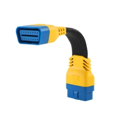 Abbildung von PLAYOCCAR OBD II Verlängerung, 16 Pin Stecker auf Buchse OBD2 Kabel Verdickungs Nylonmaterial 20 cm