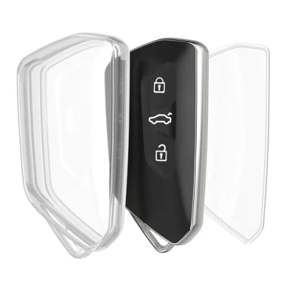 Abbildung von kwmobile Schlüsseltasche Autoschlüssel Hülle kompatibel mit VW Golf 8 3 Tasten (1 tlg), FLEXIBEL &amp; ELASTISCH: Das TPU Silikon Schlüsselcover ist eine