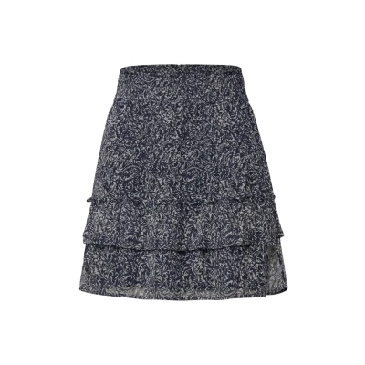 Abbildung von Street One Studio Damen F361764 Chiffon Rock mit Volants, Void Blue, 40