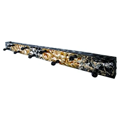 Abbildung von HAKU Möbel Garderobenleiste Gold, schwarz, Metall Maße: B 115 cm x H 11 T 6 cm, Style: Art Deco