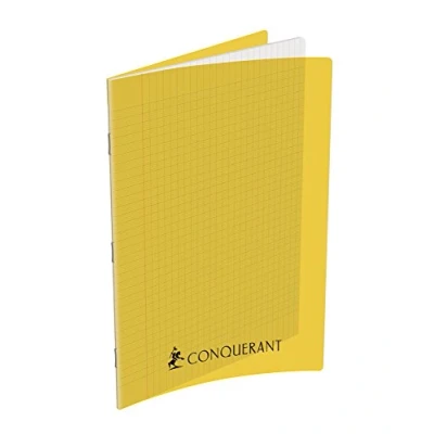 Abbildung von Conqueror 400089820 Notizheft, A4, PP Einband, 192 Seiten, große Karos, Seyès, Gelb