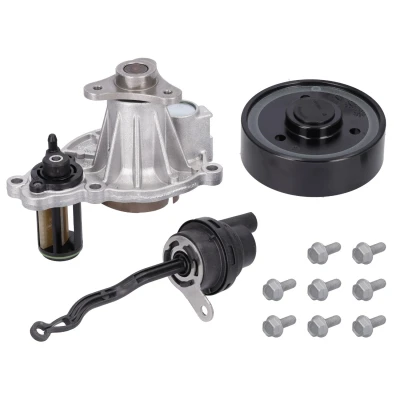 Abbildung von FEBI BILSTEIN 184561 Wasserpumpe mit Riemenscheibe Dichtungen schaltbare Wasserpumpe, Schrauben Kunststoff BMW: 1 Schrägheck