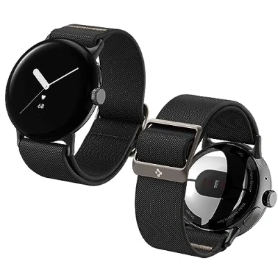 Abbildung von Spigen Lite Fit Ersatzarmband Kompatibel mit Google Pixel Watch 3 41mm (2024) / 2 (2023) 1 (2022) Schwarz