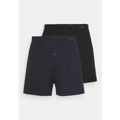 Abbildung von Schiesser 2 PACK Boxershorts, Herren, Größe: Medium, Schwarz/dunkelblau mix