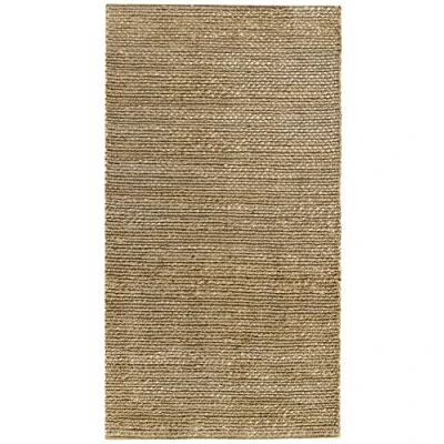 Abbildung von HAMID Juteteppich,Giralda Teppich 100% Natürliche Jutefaser Handgewebt, Weicher und Hohe Festigkeit, Wohnzimmer, Esszimmer, Schlafzimmer, Flurteppich Natürlich (110x60cm)
