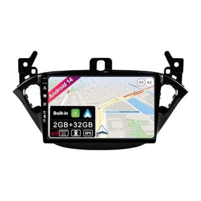 Abbildung von JOYX Android 13 IPS Autoradio Passt für Opel Corsa(2015 2019) / Adam(2013 2016) Eingebautes CarPlay Auto KOSTENLOS Kamera 2G+32G 9 Zoll 2 Din DSP DAB Lenkradsteuerung WiFi Fast Boot
