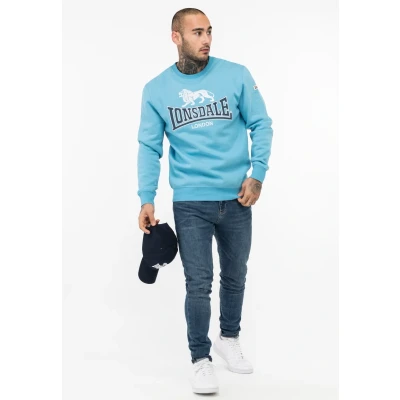 Abbildung von Lonsdale Rundhals Normale Passform Lawins Sweatshirt, Herren, Größe: Small, Blue white navy