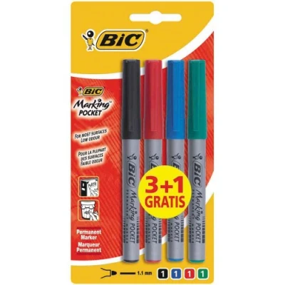 Abbildung von BIC Marking Pocket 1445 ecolutions 4 Permanentmarker Blister
